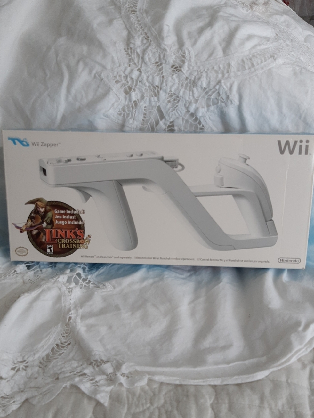 Nintendo White Wii Zapper with Link's Crossbow Training